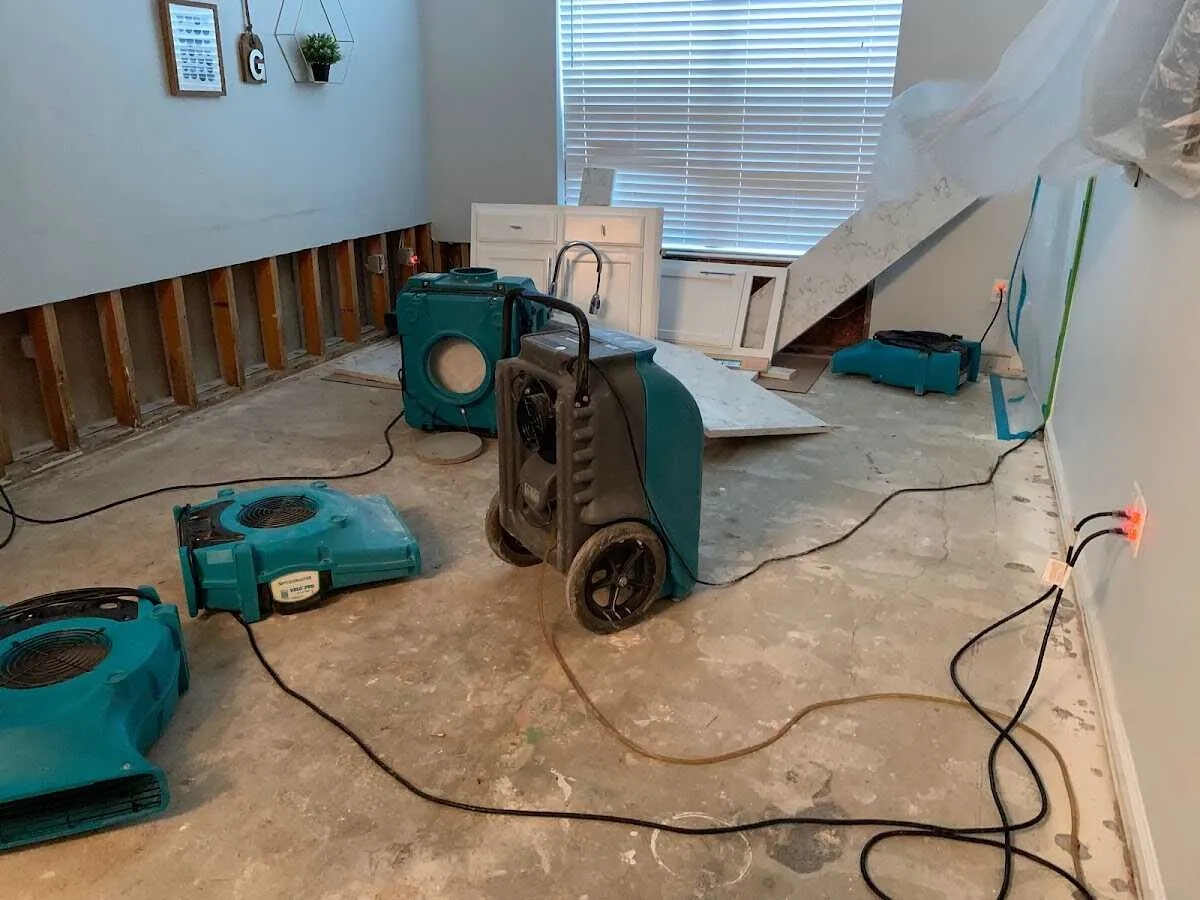 Dehumidifier in flood-cut room for Water Extraction & Removal in Tell City